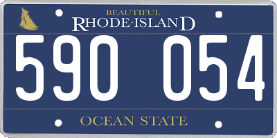 RI license plate 590054