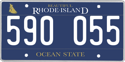 RI license plate 590055