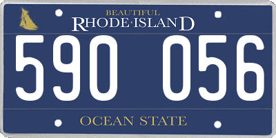RI license plate 590056