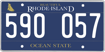 RI license plate 590057