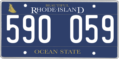 RI license plate 590059