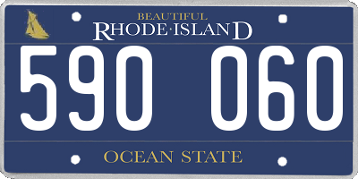 RI license plate 590060