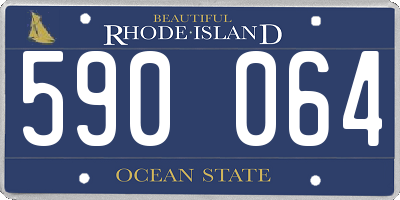 RI license plate 590064
