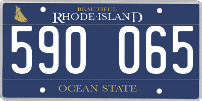 RI license plate 590065