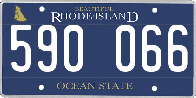RI license plate 590066
