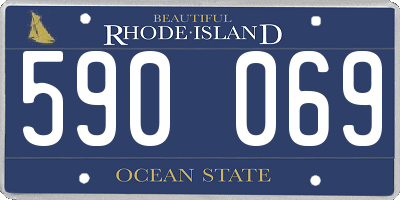RI license plate 590069