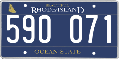 RI license plate 590071