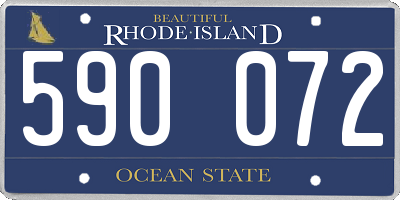 RI license plate 590072