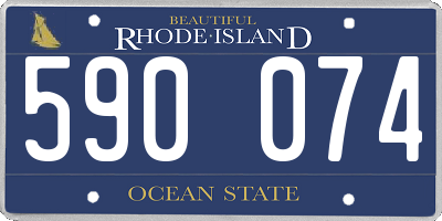 RI license plate 590074