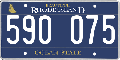RI license plate 590075