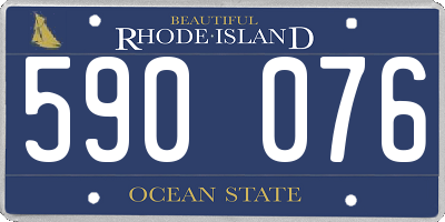 RI license plate 590076