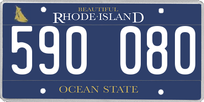 RI license plate 590080