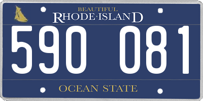 RI license plate 590081
