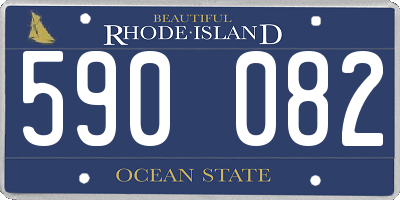 RI license plate 590082