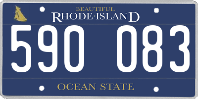 RI license plate 590083