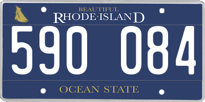 RI license plate 590084