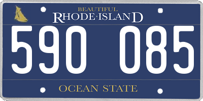 RI license plate 590085