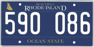 RI license plate 590086