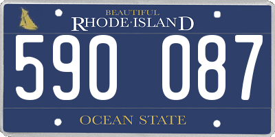 RI license plate 590087