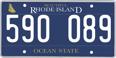 RI license plate 590089