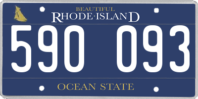RI license plate 590093