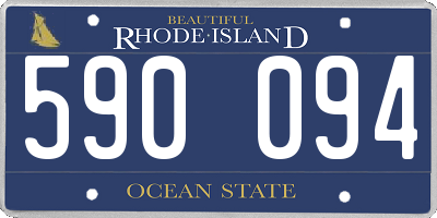 RI license plate 590094