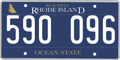 RI license plate 590096