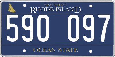 RI license plate 590097