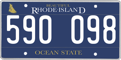 RI license plate 590098
