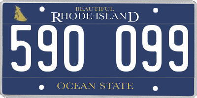 RI license plate 590099