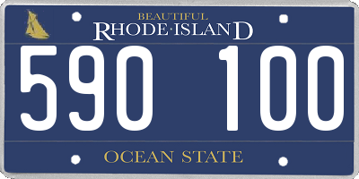 RI license plate 590100