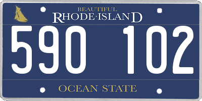 RI license plate 590102