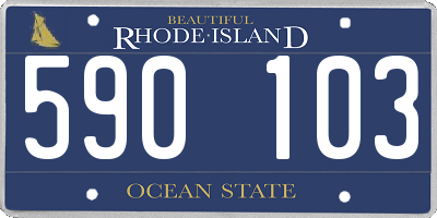 RI license plate 590103