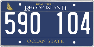 RI license plate 590104