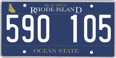 RI license plate 590105