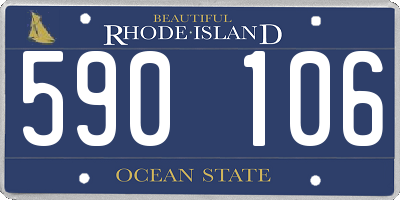 RI license plate 590106