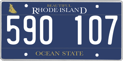 RI license plate 590107