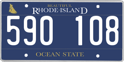 RI license plate 590108