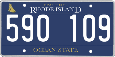 RI license plate 590109
