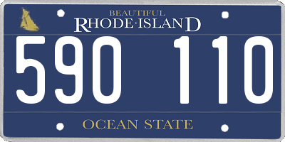RI license plate 590110