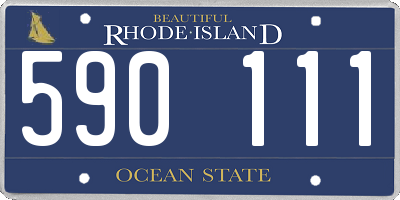 RI license plate 590111