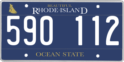 RI license plate 590112
