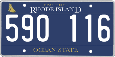 RI license plate 590116