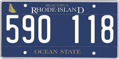 RI license plate 590118