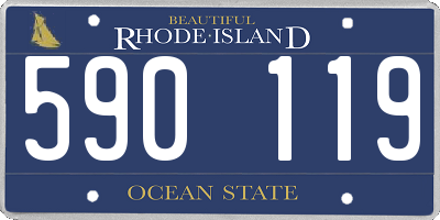 RI license plate 590119