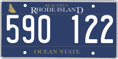 RI license plate 590122