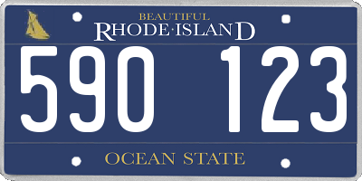 RI license plate 590123