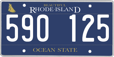 RI license plate 590125