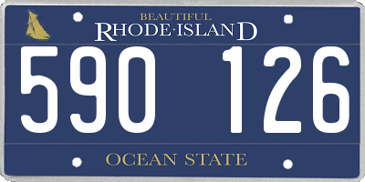 RI license plate 590126