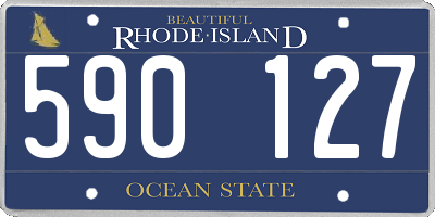 RI license plate 590127